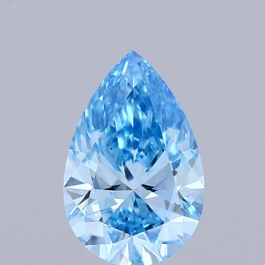 1.20 Ct. Fancy Vivid  Blue Pear Lab Grown Diamond