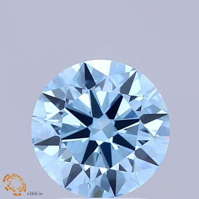 1.52 Ct. Fancy Vivid  Blue Round Lab Grown Diamond