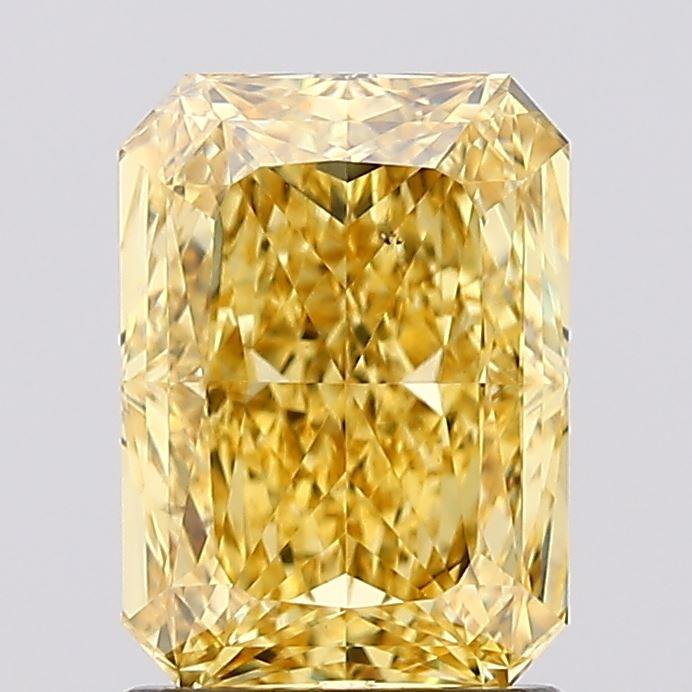 1.61 Ct. Fancy Vivid  Yellow Radiant Lab Grown Diamond