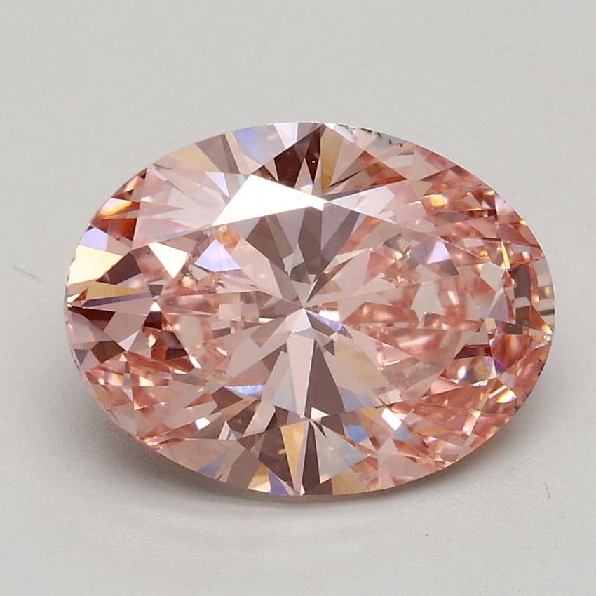 2.00 Ct. Fancy Intense Pink Oval Lab Grown Diamond