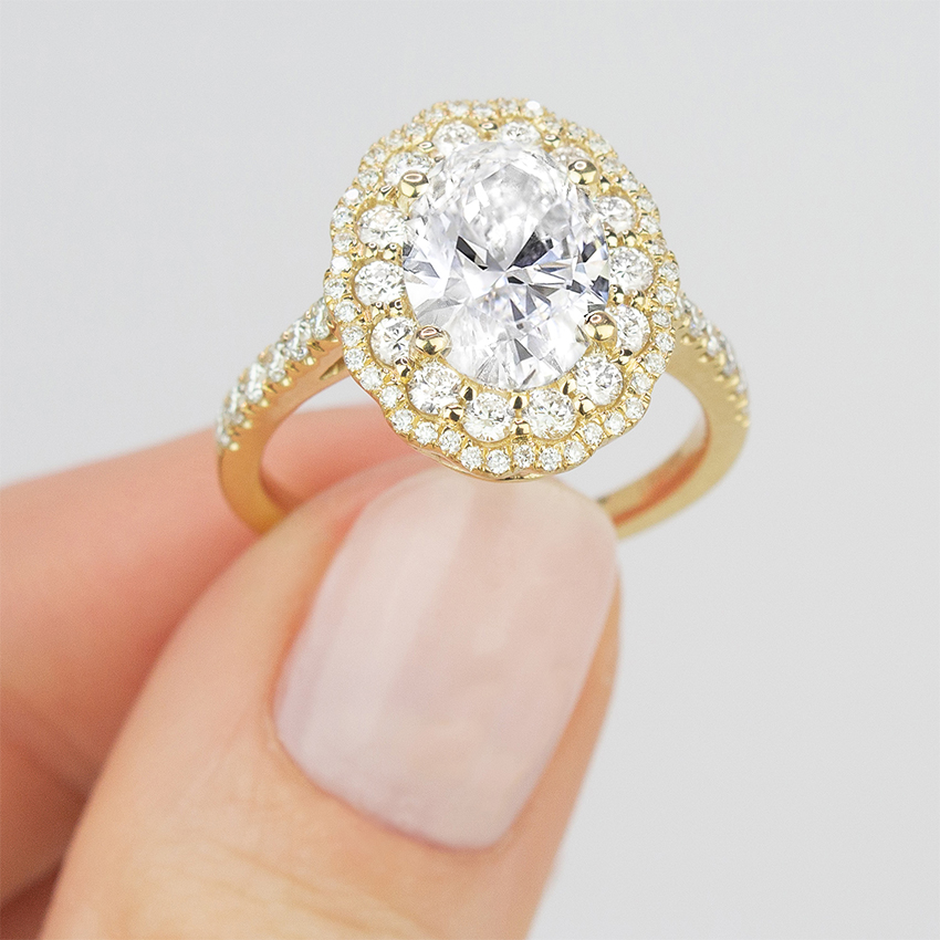 18K Yellow Gold Rosa Diamond Ring, large additional view 2