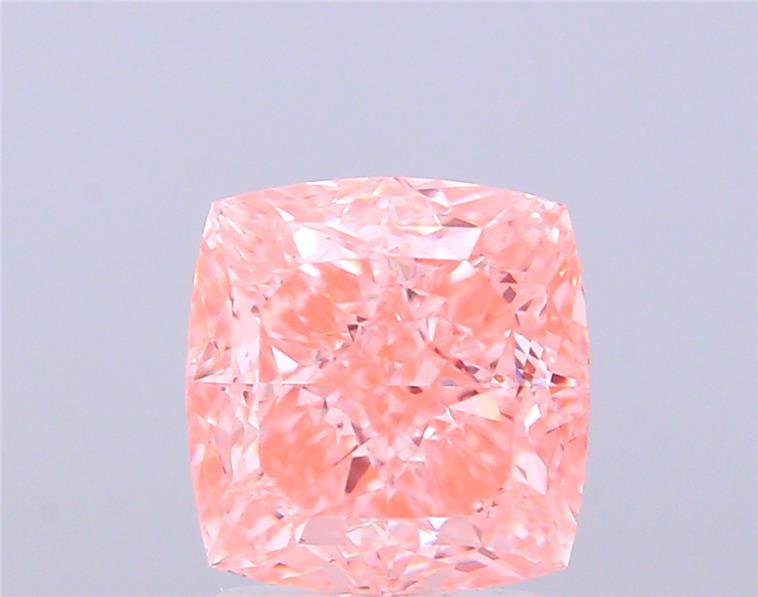 3.52 Ct. Fancy Vivid Pink Cushion Lab Grown Diamond