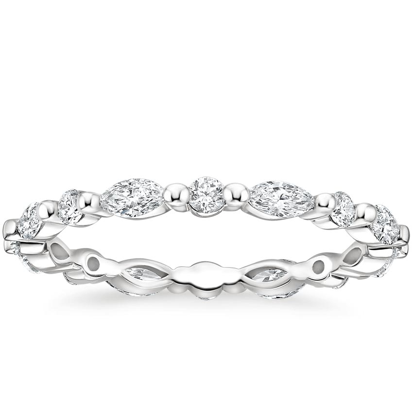 Round and Marquise Diamond Eternity Band 
