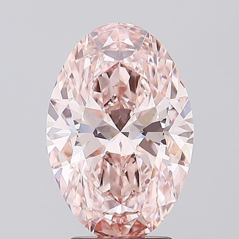 3.26 Ct. Fancy Intense Pink Oval Lab Grown Diamond