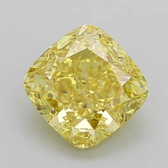 1.55 Ct. Fancy Intense Yellow Cushion Lab Grown Diamond