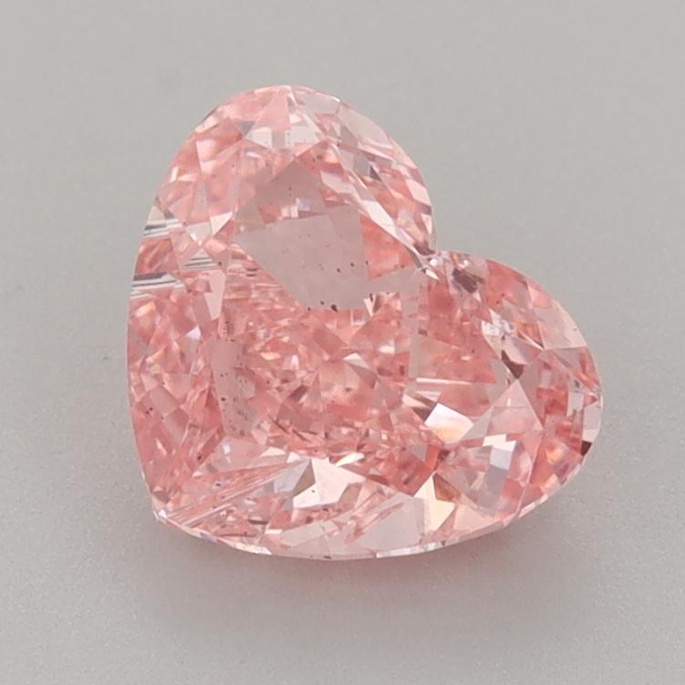 1.60 Ct. Fancy Vivid  Pink Heart Lab Grown Diamond