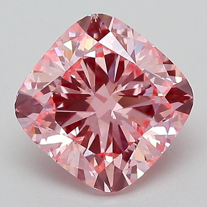 2.06 Ct. Fancy Intense Pink Cushion Lab Grown Diamond