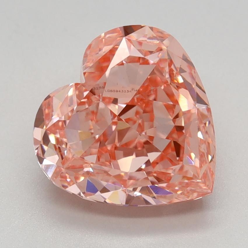 2.50 Ct. Fancy Vivid Pink Heart Lab Grown Diamond
