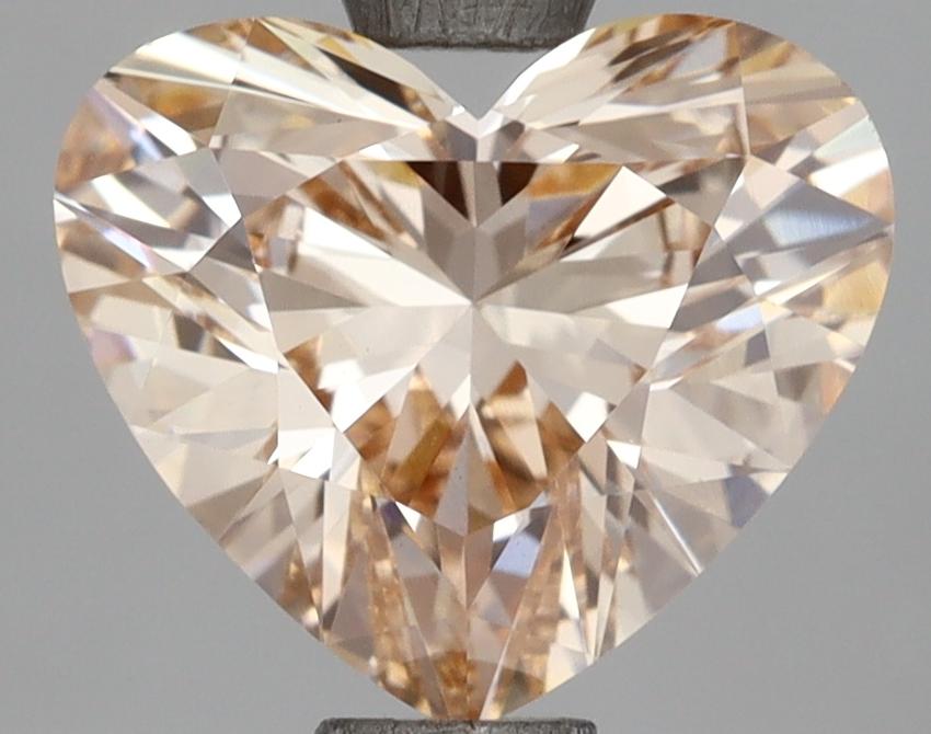2.11 Ct. Fancy Light Brownish Orange Heart Lab Grown Diamond