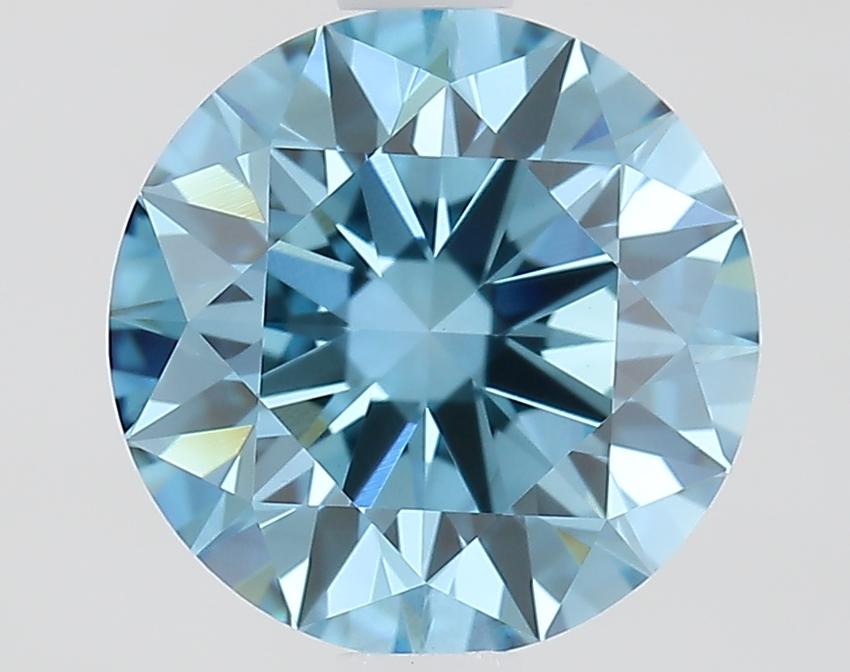 1.56 Ct. Fancy Vivid Blue Round Lab Grown Diamond