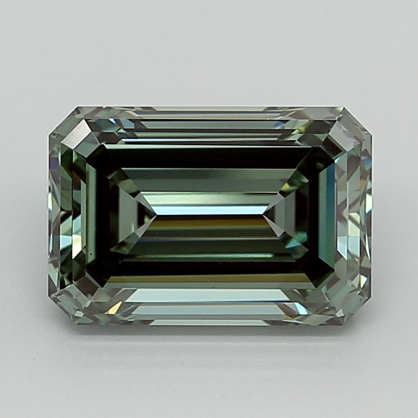 5.14 Ct. Fancy Vivid  Green Emerald Lab Grown Diamond