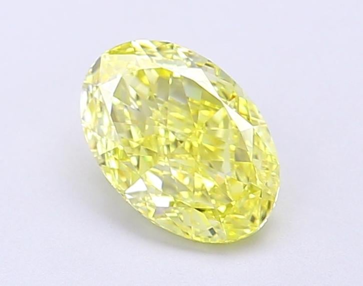 1.04 Ct. Fancy Vivid  Yellow Oval Lab Grown Diamond