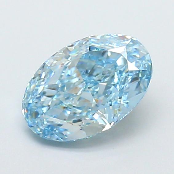 1.71 Ct. Fancy Vivid  Blue Oval Lab Grown Diamond
