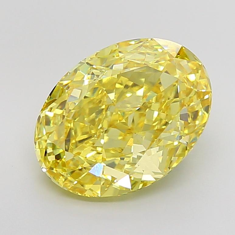 8.01 Ct. Fancy Vivid Yellow Oval Lab Grown Diamond