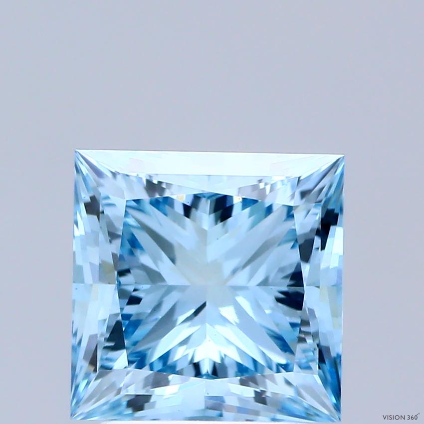 2.75 Ct. Fancy Vivid Blue Princess Lab Grown Diamond