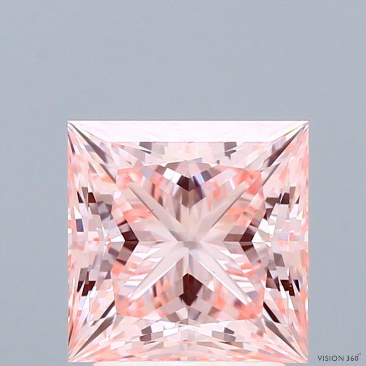 2.62 Ct. Fancy Intense Pink Princess Lab Grown Diamond
