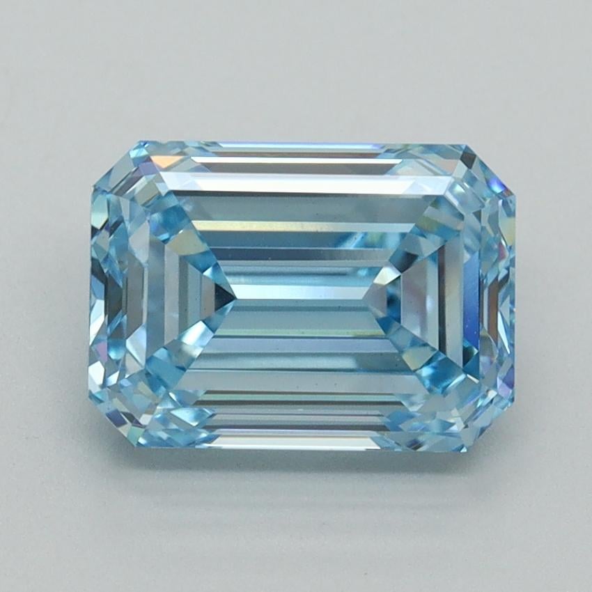 2.39 Ct. Fancy Intense Blue Emerald Lab Grown Diamond