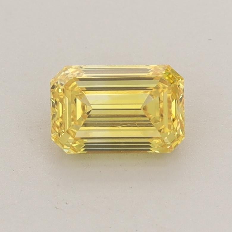 0.79 Ct. Fancy Intense Yellow Emerald Lab Grown Diamond