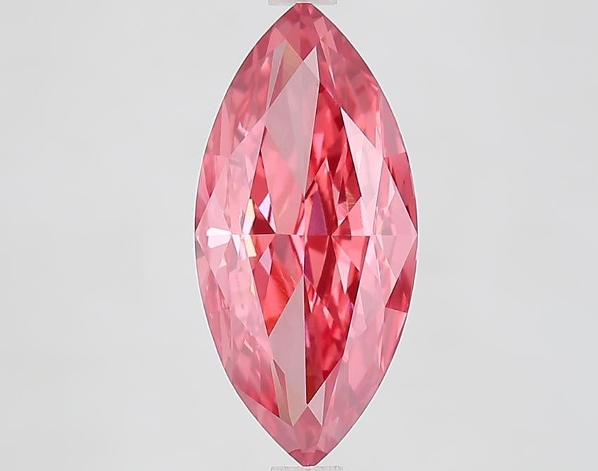 3.41 Ct. Fancy Vivid Pink Marquise Lab Grown Diamond