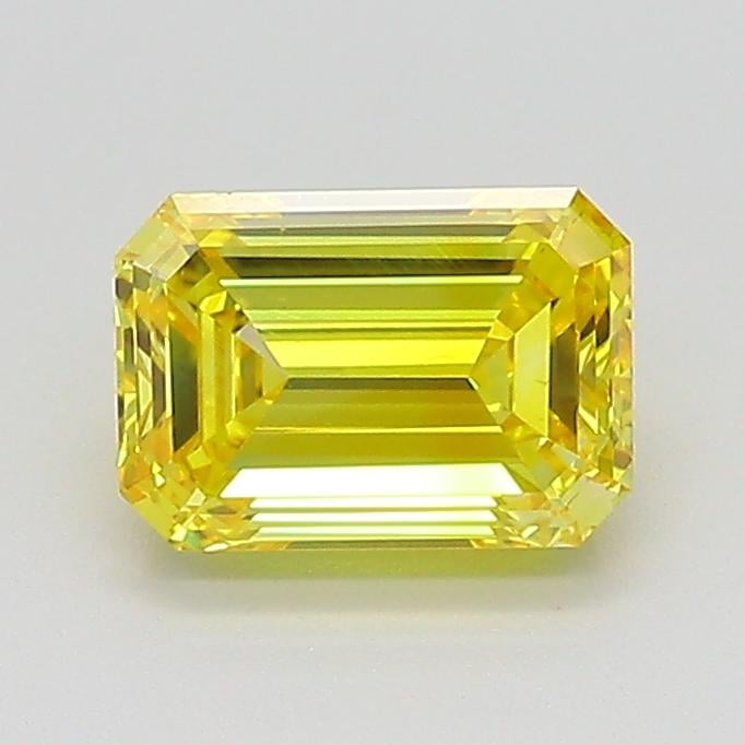 1.00 Ct. Fancy Vivid  Yellow Emerald Lab Grown Diamond