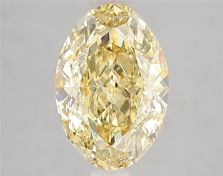 3.02 Ct. Fancy Intense Yellow Oval Lab Grown Diamond