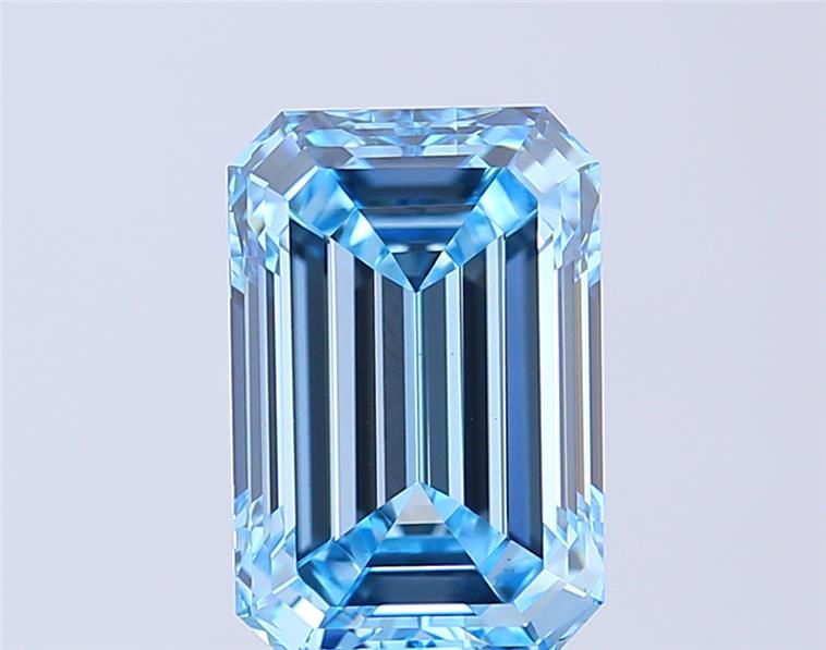 4.06 Ct. Fancy Vivid Blue Emerald Lab Grown Diamond