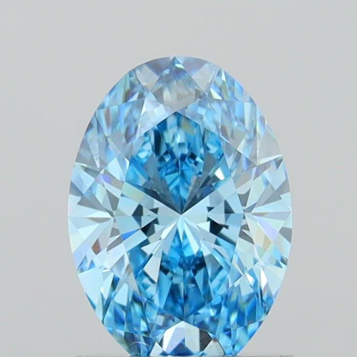 1.24 Ct. Fancy Vivid Blue Oval Lab Grown Diamond