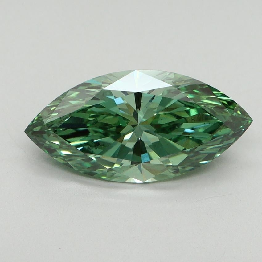 2.03 Ct. Fancy Vivid Pacific Green Marquise Lab Grown Diamond