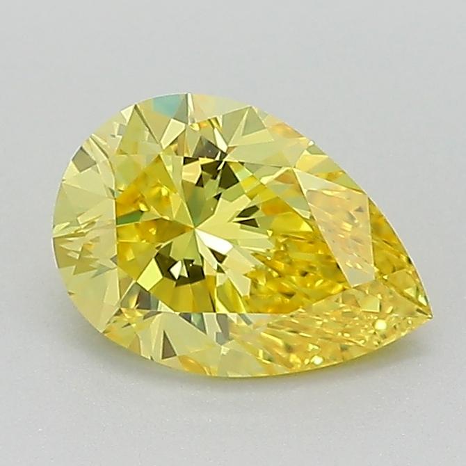 0.89 Ct. Fancy Vivid Yellow Pear Lab Grown Diamond