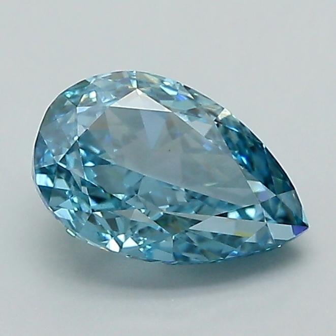 1.11 Ct. Fancy Vivid Blue Pear Lab Grown Diamond