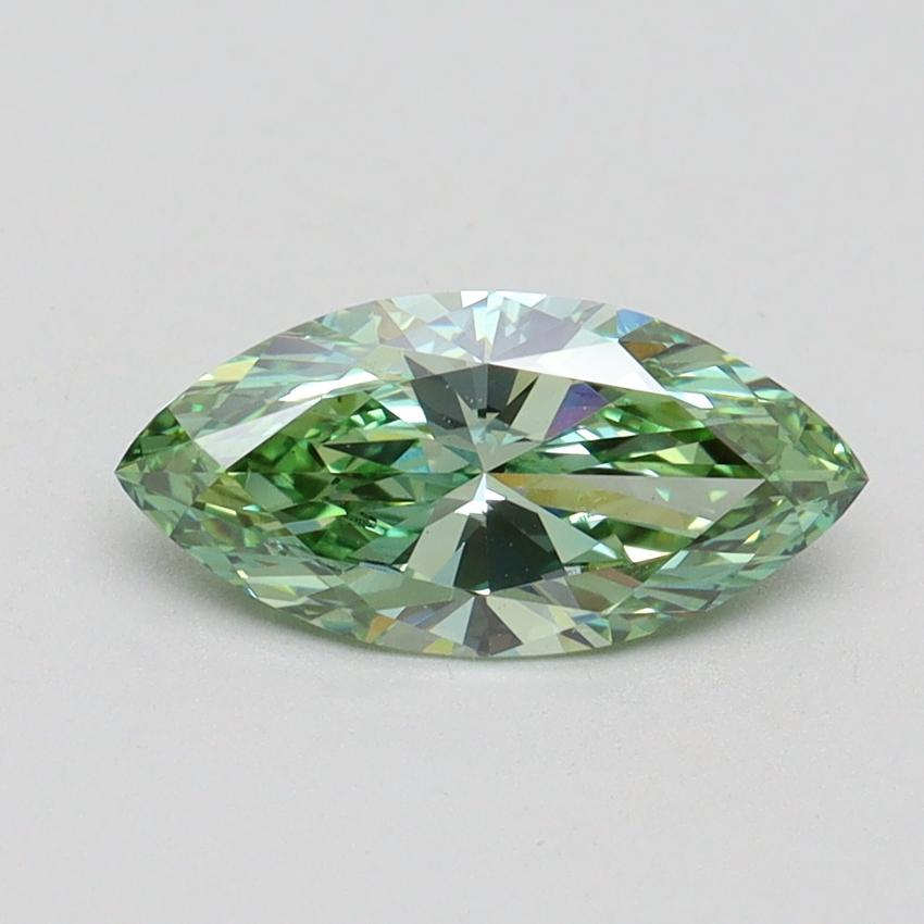 1.00 Ct. Fancy Vivid Green Marquise Lab Grown Diamond