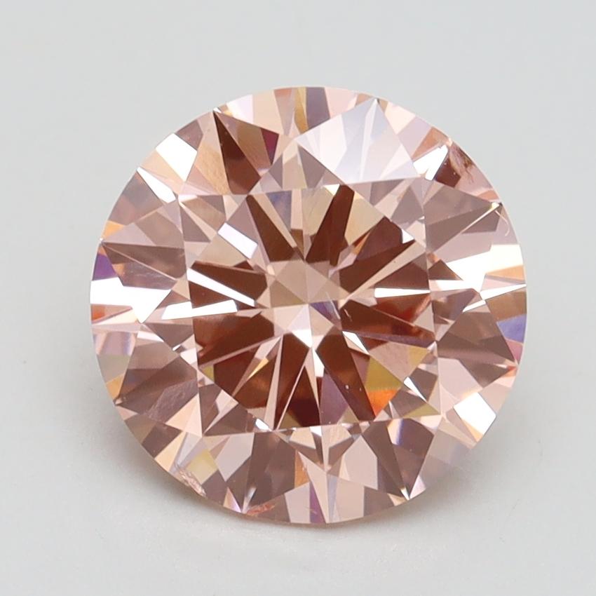 2.50 Ct. Fancy Intense Pink Round Lab Grown Diamond
