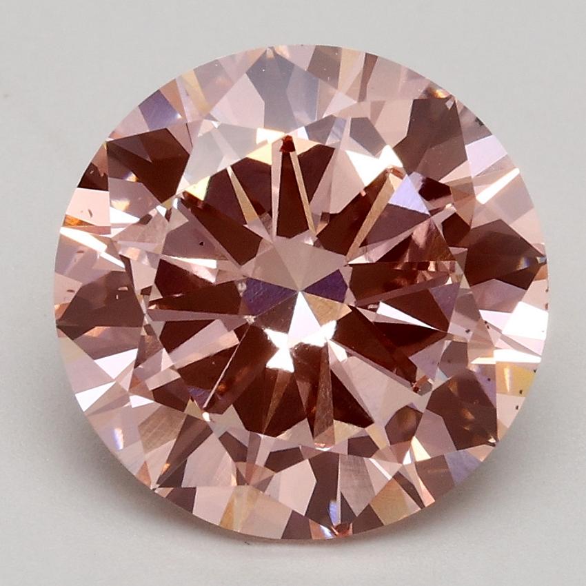 3.01 Ct. Fancy Intense Pink Round Lab Grown Diamond