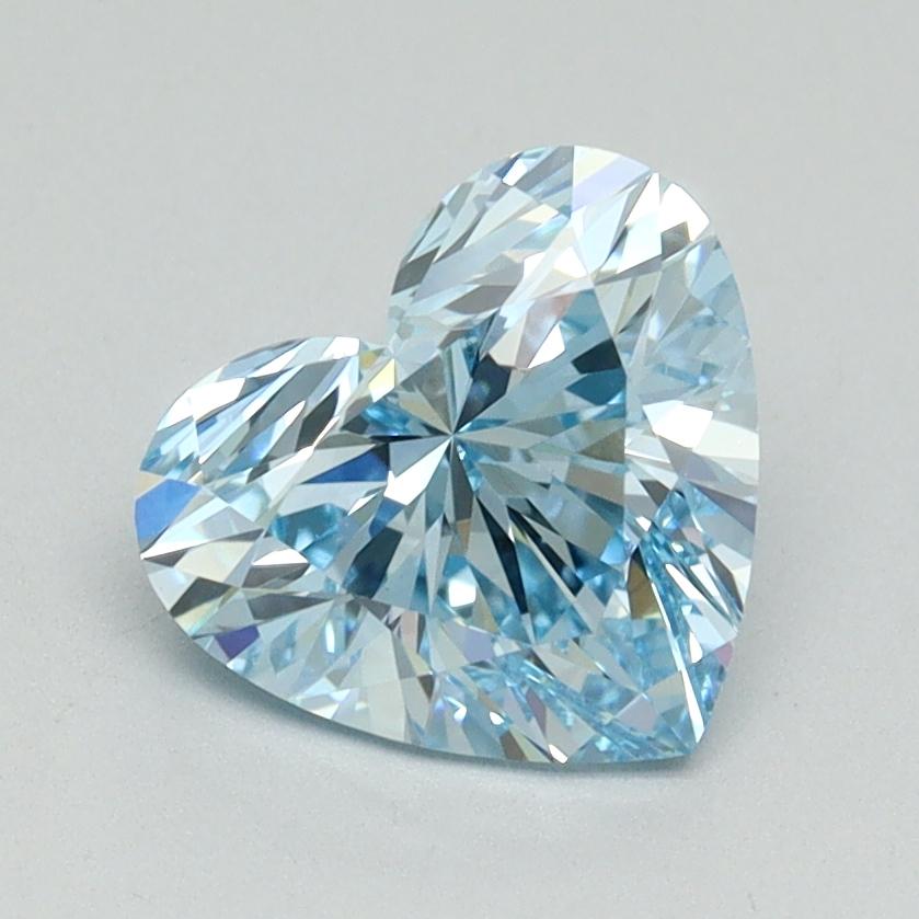 1.58 Ct. Fancy Intense Blue Heart Lab Grown Diamond