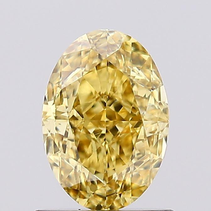 1.02 Ct. Fancy Intense Yellow Oval Lab Grown Diamond