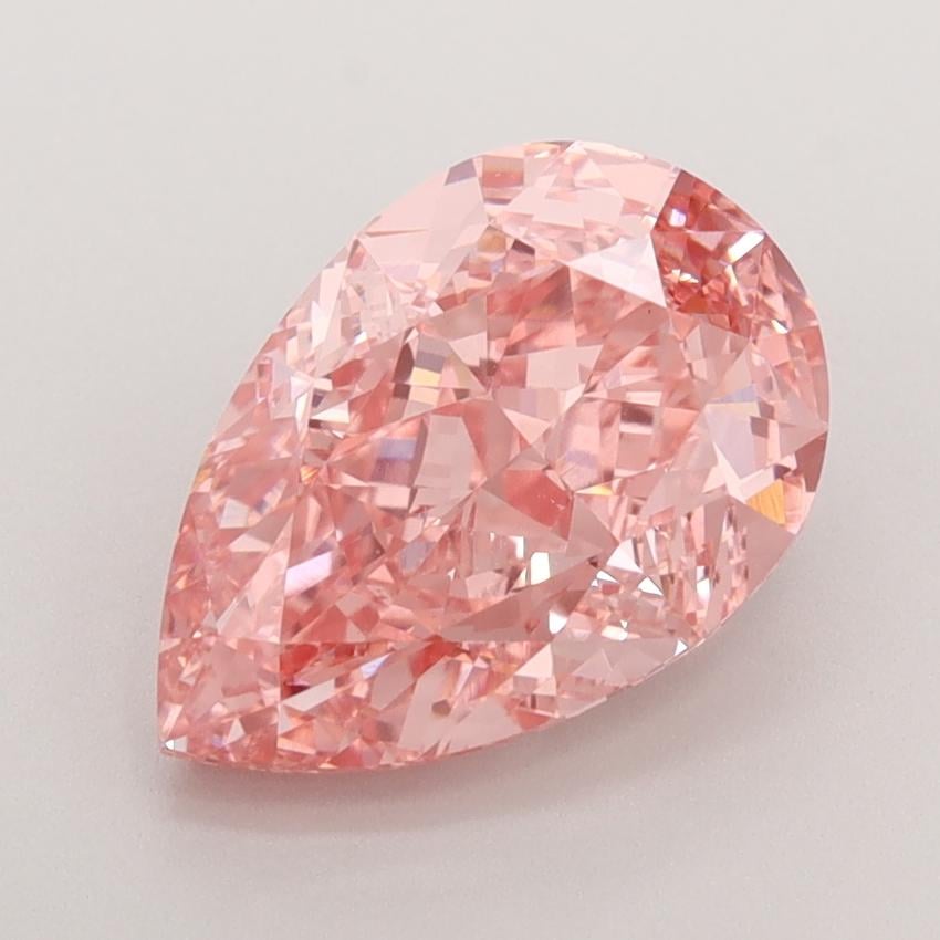 3.51 Ct. Fancy Vivid  Pink Pear Lab Grown Diamond