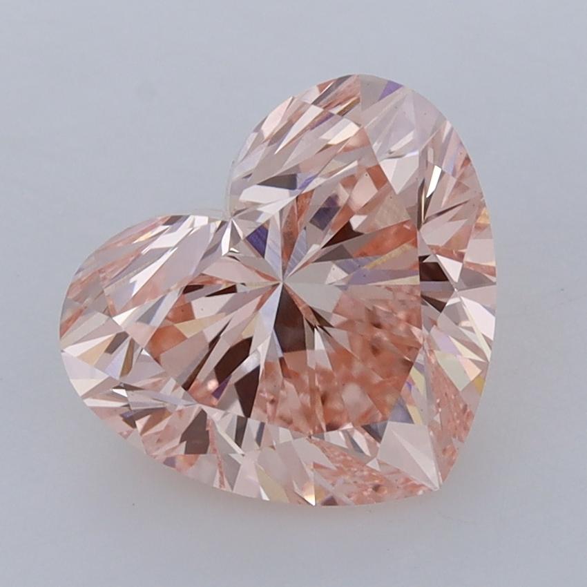 3.22 Ct. Fancy Intense  Pink Heart Lab Grown Diamond
