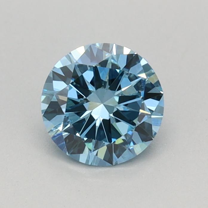0.42 Ct. Fancy Vivid Blue Round Lab Grown Diamond