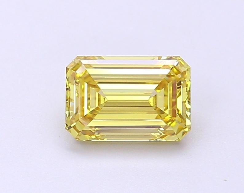 1.01 Ct. Fancy Intense Yellow Emerald Lab Grown Diamond