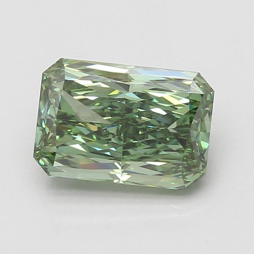 3.14 Ct. Fancy Vivid Green Radiant Lab Grown Diamond