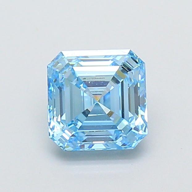 1.03 Ct. Fancy Vivid Blue Asscher Lab Grown Diamond