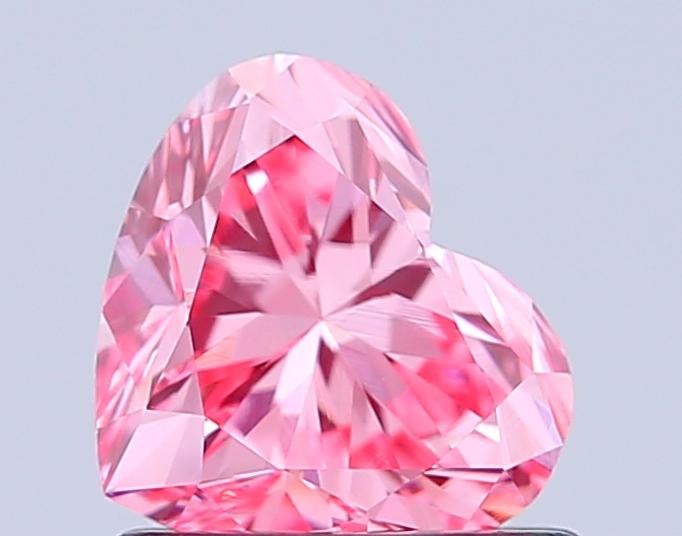 0.89 Ct. Fancy Vivid Pink Heart Lab Grown Diamond