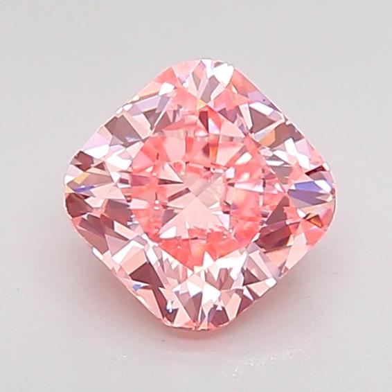 1.00 Ct. Fancy Vivid Pink Cushion Lab Grown Diamond