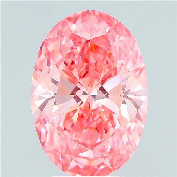 3.20 Ct. Fancy Vivid Pink Oval Lab Grown Diamond
