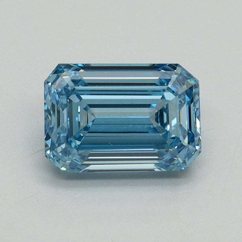 1.29 Ct. Fancy Vivid Blue Emerald Lab Grown Diamond