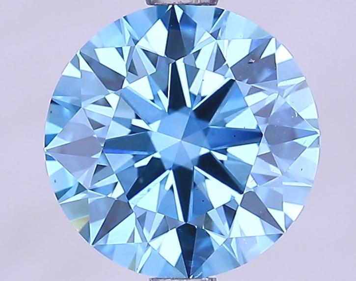 2.01 Ct. Fancy Vivid Blue Round Lab Grown Diamond