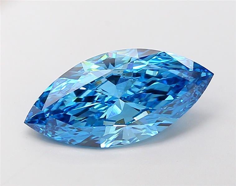 3.10 Ct. Fancy Vivid  Blue Marquise Lab Grown Diamond