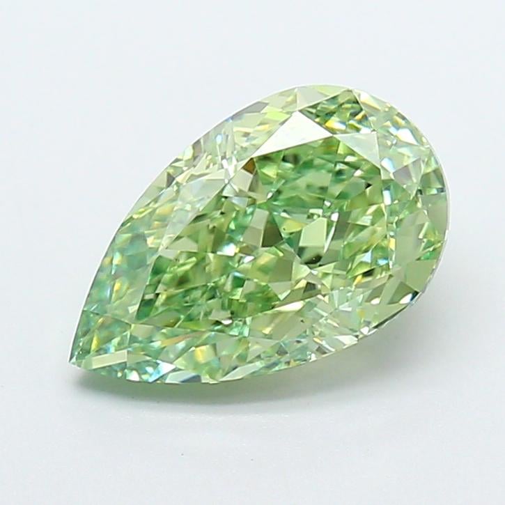 2.60 Ct. Fancy Vivid Green Pear Lab Grown Diamond