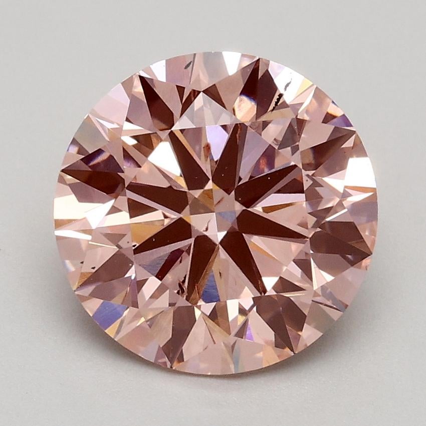 2.09 Ct. Fancy Intense Pink Round Lab Grown Diamond
