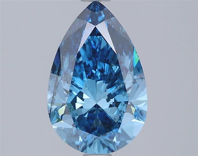 1.71 Ct. Fancy Vivid  Blue Pear Lab Grown Diamond